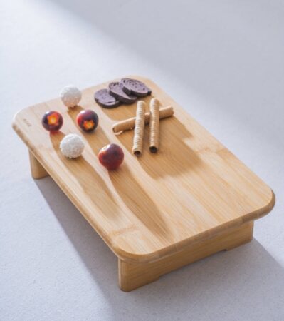 BAMBU AYAKLI SUNUMLUK - 34 CM