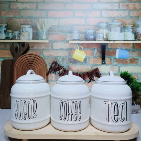 TEZGAH ÜSTÜ 4 PARÇA KAVANOZ TAKIMI