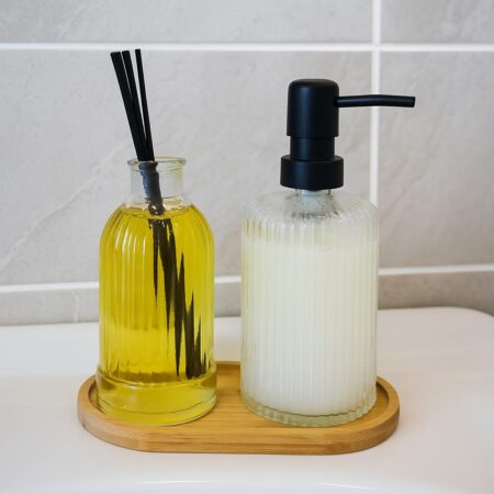 BAMBU STANDLI CAM SABUNLUK KOKU SETİ