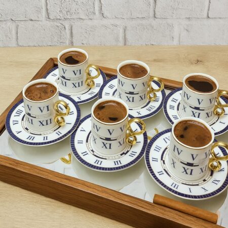 TİMELESS PORSELEN KAHVE FİNCAN TAKIMI - LACİVERT