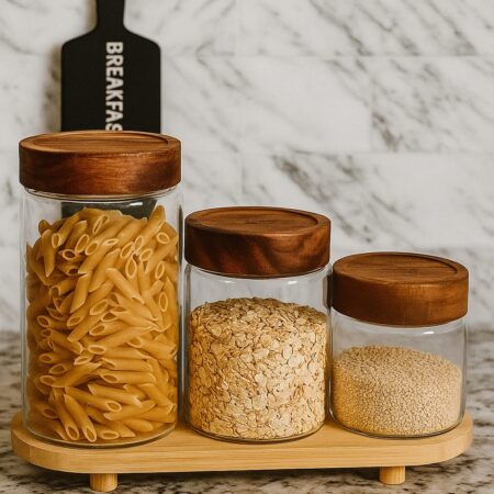 AKASYA VAKUMLU KAPAK 3LÜ KAVANOZ SETİ