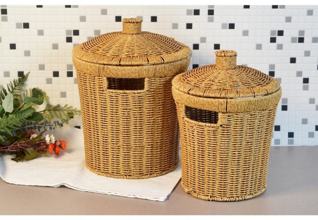 RATTAN KAPAKLI PATATES SOĞANLIK SET