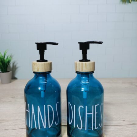 BAMBU STANDLI CAM SABUNLUK SETİ