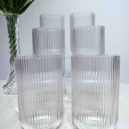 PİNTEREST 6 ADET ÇİZGİLİ UZUN MEŞRUBAT BARDAK