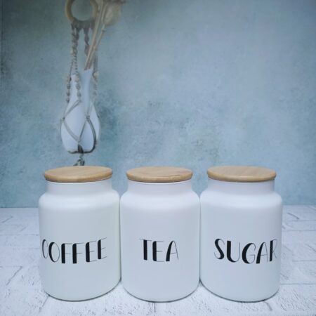 TEZGAH ÜSTÜ VAKUMLU BAMBU KAPAK CAM KAVANOZ SET