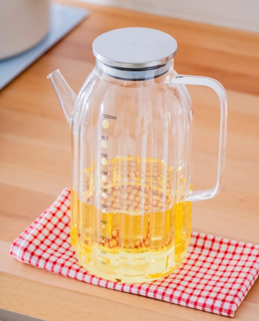 METAL KAPAKLI CAM YAĞLIK 1000 ML