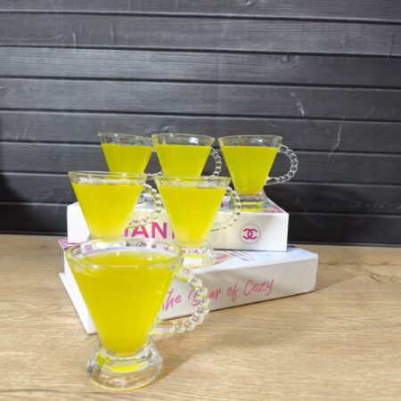 BONCUK CAM KULPLU KUPA 6 ADET