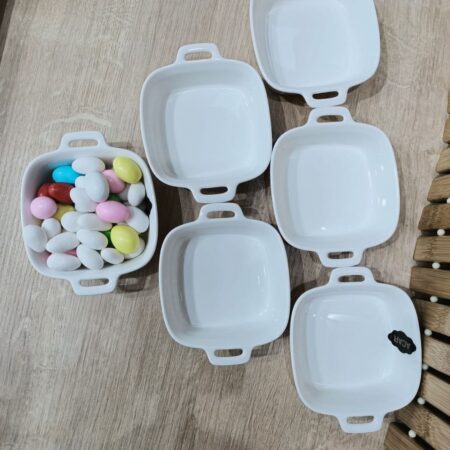 6LI PORSELEN KARE KULPLU DERİN KAHVALTILIK KASE 12,5 CM — ikinci görsel