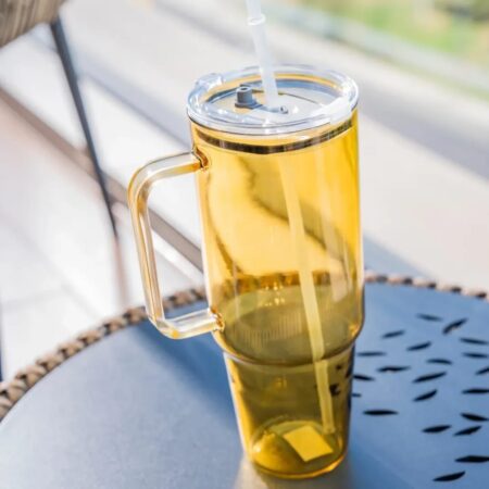 PİPETLİ CAM MATARA - 1000 ML — ikinci görsel