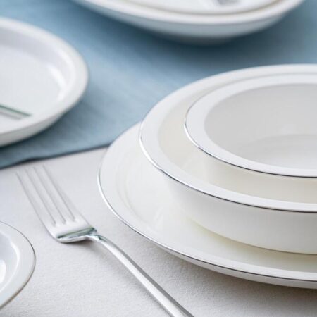 12 KİŞİLİK 57 PARÇA SİLVER PORSELEN YEMEK TAKIMI — ikinci görsel