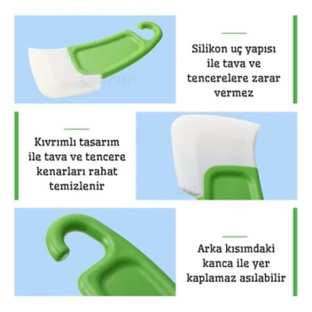 SİLİKON UÇLU BULAŞIK TEMİZLEME KAZIYICI SPATULA — ikinci görsel