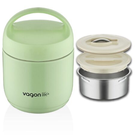 ÇELİK YEMEK TERMOSU ISI YALITIMLI KASELİ 1.2LT SIZDIRMAZ VAKUMLU KAP TAŞIMA KULPLU