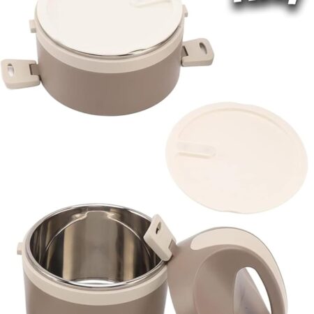 1800 ML İKİ KAT YUVARLAK PASLANMAZ ÇELİK BENTO LUNCH BOX YENİ NESİL SEFER TASI — ikinci görsel
