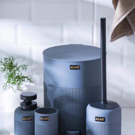 AKRİLİK 5 PARÇA BANYO SETİ - GRİ