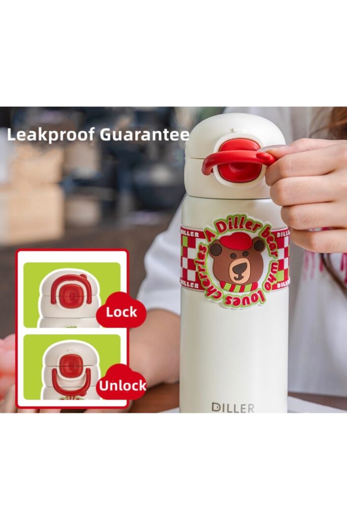 BEAR 600ML PİPETLİ PASLANMAZ ÇELİK 6 SAAT SICAK/SOĞUK TUTMA ÖZELLİKLİ TERMOS MATARA SULUK