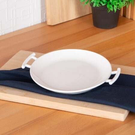 BİANCO PERLA YUVARLAK KULPLU SERVİS TABAK - 29 CM
