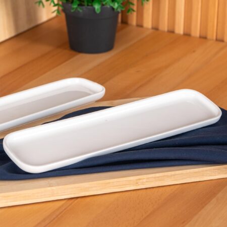 PURE ROYAL DİKDÖRTGEN KAYIK ZEYTİNLİK TABAK - 30 CM / 1 ADET