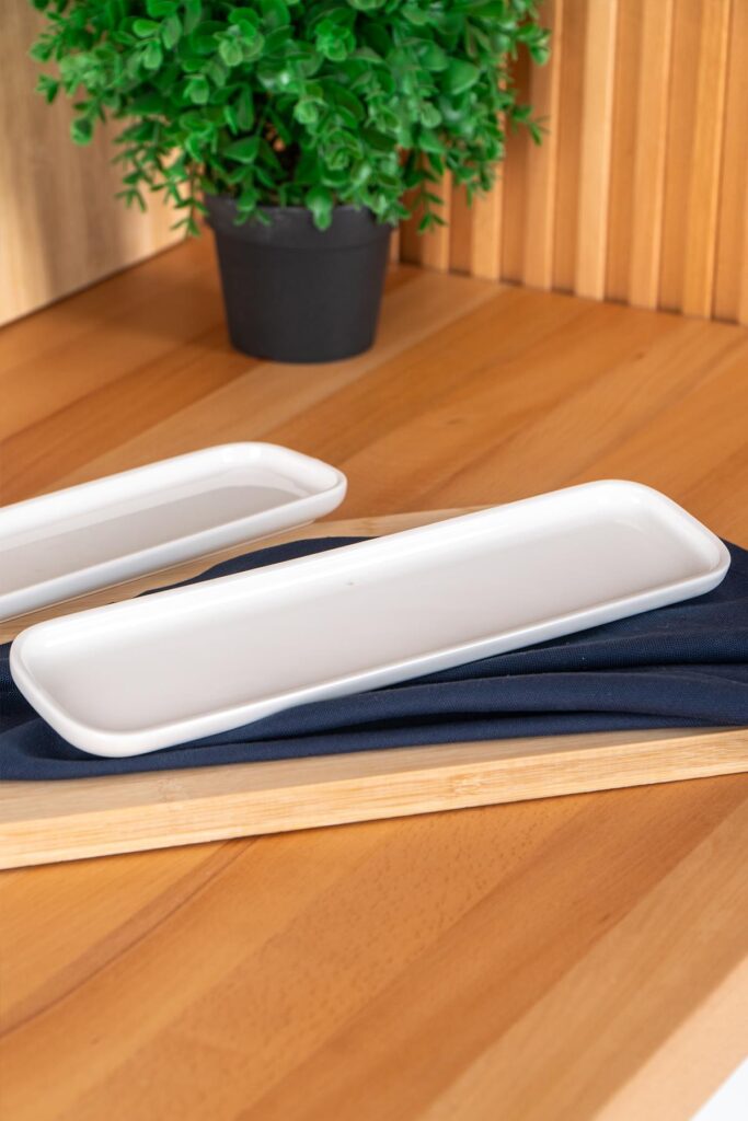 PURE ROYAL DİKDÖRTGEN KAYIK ZEYTİNLİK TABAK - 30 CM / 1 ADET