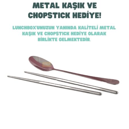 700ML LUNCHBOX YENİ KOLEKSİYON TEK KATLI 2 BÖLMELİ ÇELİK SEFER TASI YEMEK KUTUSU — ikinci görsel
