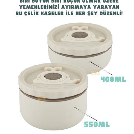1800ML LUNCHBOX YENİ KOLEKSİYON 2 KASELİ 4-6SAAT TERMOS ÖZELLİKLİ ÇELİK SEFERTASI YEMEK KUTUSU — ikinci görsel