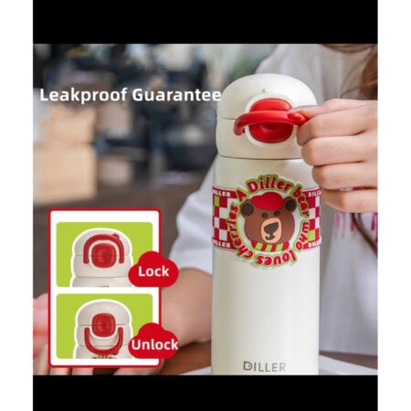 BEAR 600ML PİPETLİ PASLANMAZ ÇELİK 6 SAAT SICAK/SOĞUK TUTMA ÖZELLİKLİ TERMOS MATARA SULUK — ikinci görsel