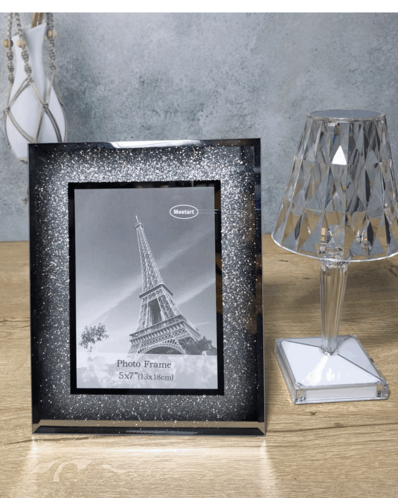 DEKORATİF CAM ÇERCEVE 13*18 CM GÜMÜŞ