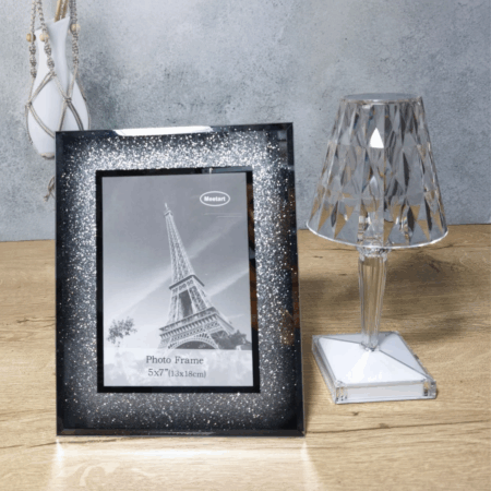 DEKORATİF CAM ÇERCEVE 13*18 CM GÜMÜŞ — ikinci görsel