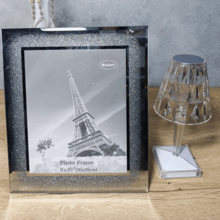 DEKORATİF CAM ÇERCEVE 20*25 CM GÜMÜŞ