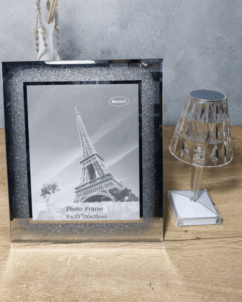 DEKORATİF CAM ÇERCEVE 20*25 CM GÜMÜŞ