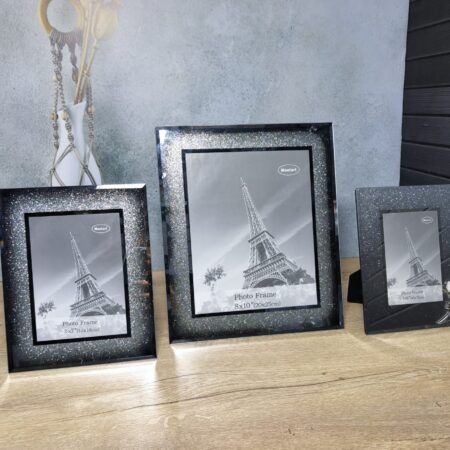 3LÜ DEKORATİF CAM ÇERCEVE SETİ GÜMÜŞ