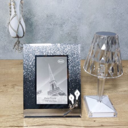 DEKORATİF CAM ÇERCEVE 10*15 CM GÜMÜŞ