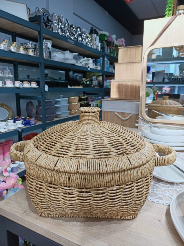 28 CM RATTAN KAPAKLI TENCERE SEPET