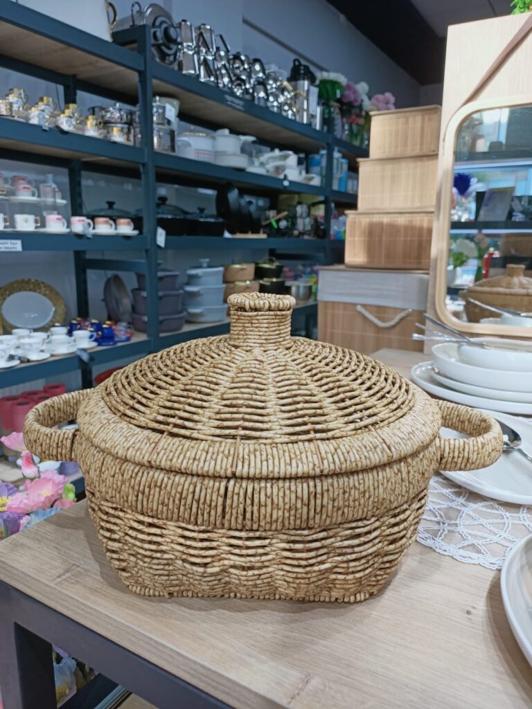 26 CM RATTAN KAPAKLI TENCERE SEPET