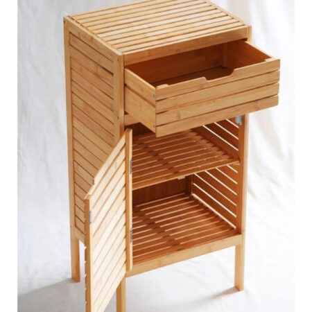 BAMBU ÇEKMECELİ BANYO DOLABI