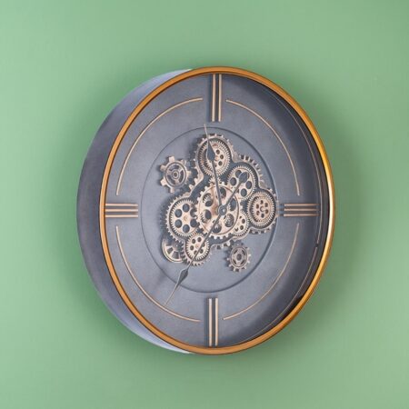 ÇARKLI METAL DUVAR SAATİ