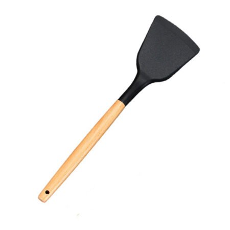 BAMBU SAPLI SİYAH SİLİKON SPATULA