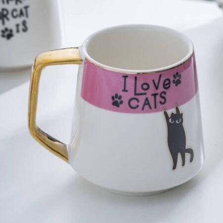 PASHA PORSELEN KUPA PEMBE - 240 ML