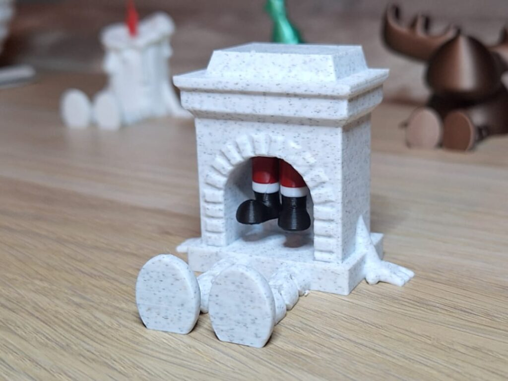 HAREKETLİ AYAKLI YILBAŞI ŞÖMİNE NOEL BABA