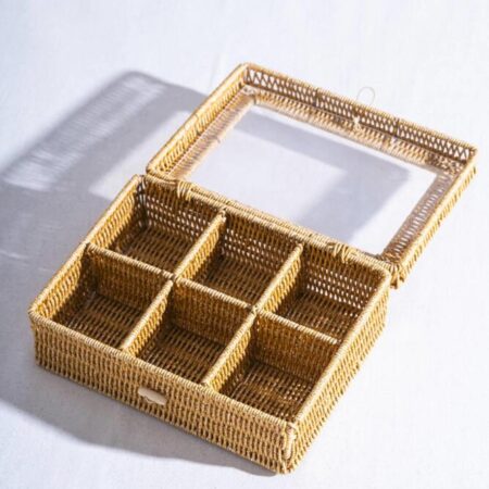 RATTAN KAPAKLI HASIR ORGANİZER - 30 CM — ikinci görsel