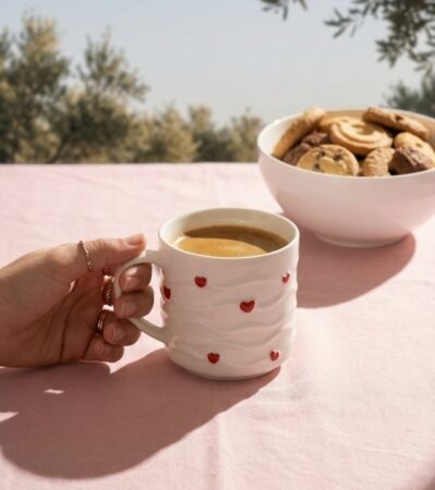 KALP FİGÜRLÜ PORSELEN KUPA