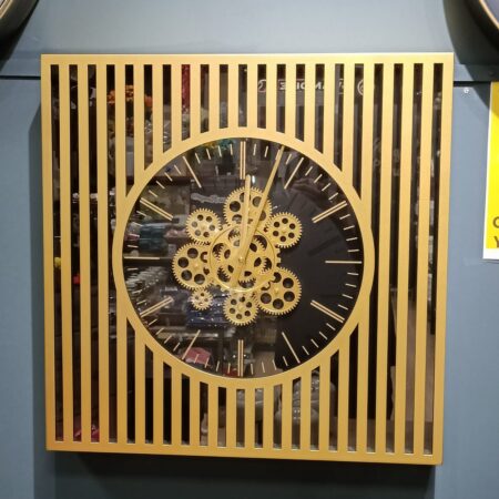 METAL ÇERCEVE 65 CM KARE ÇARKLI DUVAR SAAT