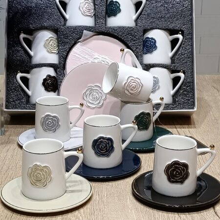 ROSE PORSELEN FİNCAN TAKIMI