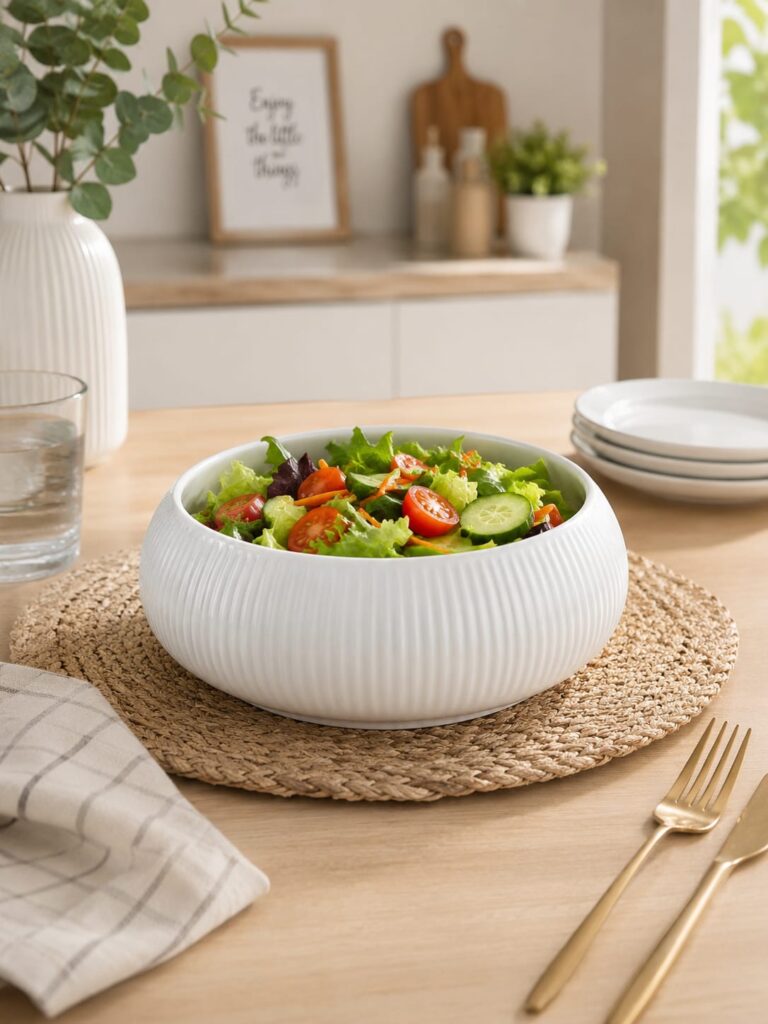 BIANCO PERLA PORSELEN YUVARLAK KASE - 17 CM