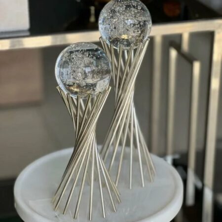 BURGU 2 Lİ TOP KÜRE - GÜMÜŞ