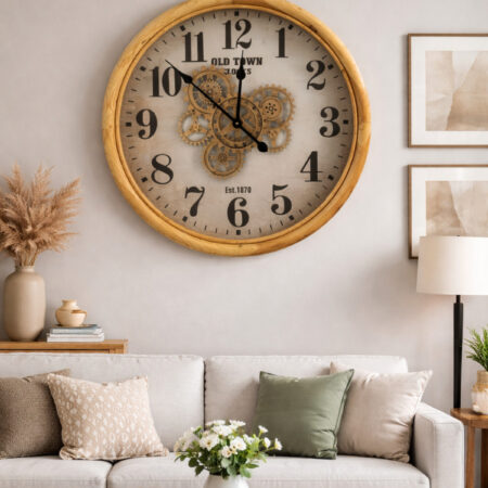 ÇARKLI METAL DUVAR SAATİ