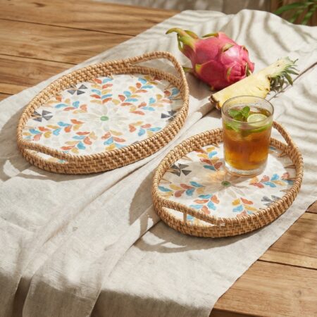 PALMA OVAL BAMBU SUNUM TEPSİ SETİ