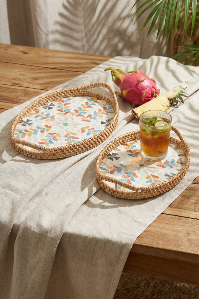 PALMA OVAL BAMBU SUNUM TEPSİ SETİ