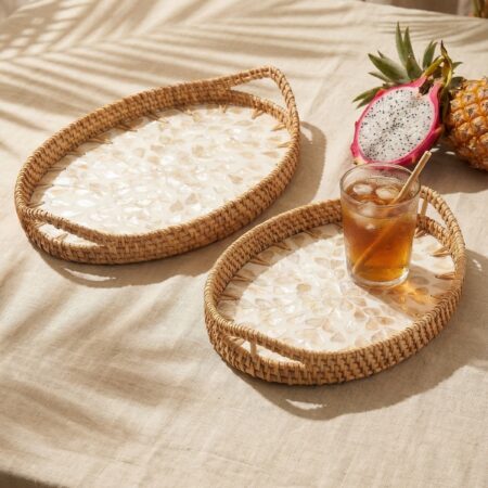 PALMA OVAL BAMBU SUNUM TEPSİ SETİ