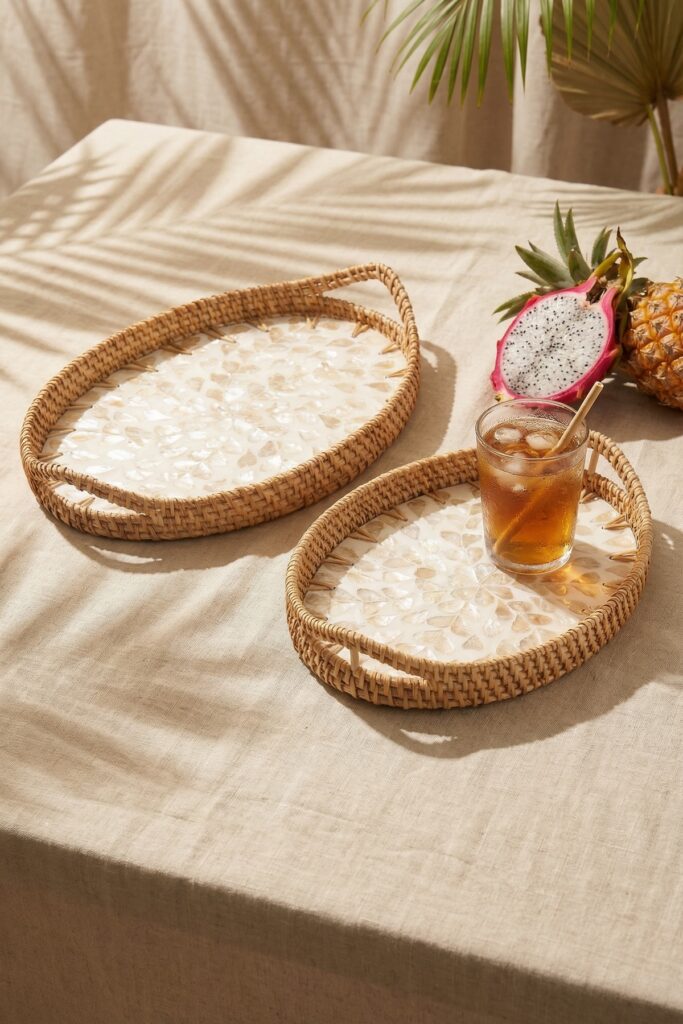 PALMA OVAL BAMBU SUNUM TEPSİ SETİ