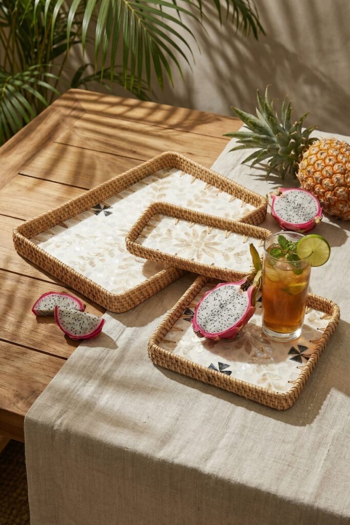 PALMA 3’LÜ BAMBU SUNUM TEPSİ SETİ